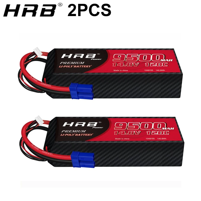 HRB 2PCS RC Lipo 3S 4S 6S аккумулятор 9500mah 8000mah 150C 120C 50C 7000mah 6000mah 11 1 V 14 8 22 2 7 4 - купить по
