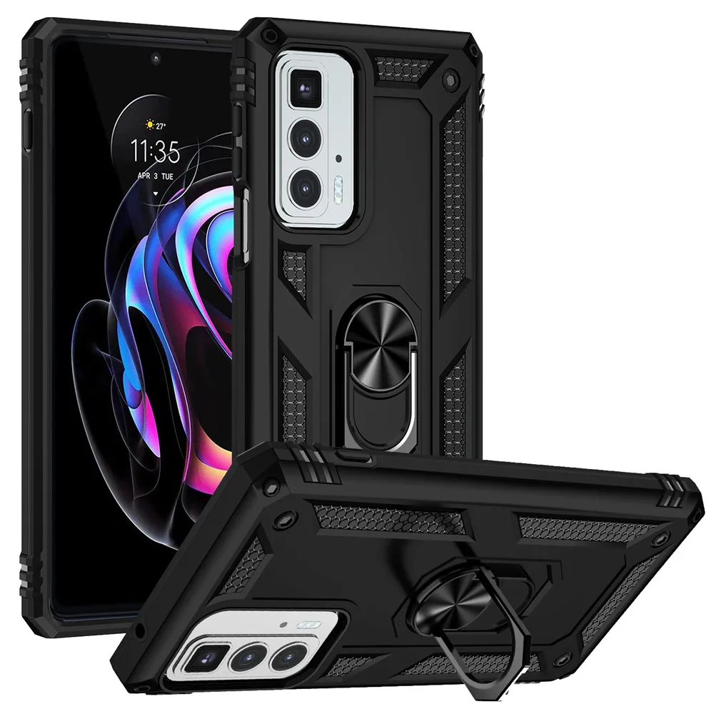 

For Moto Edge 20 Pro Lite G60S G60 G50 G30 G10 G Power 2022 5G G9 Plus Play E7 Ring Cover Edge 20 Pro Armor Shockproof Case