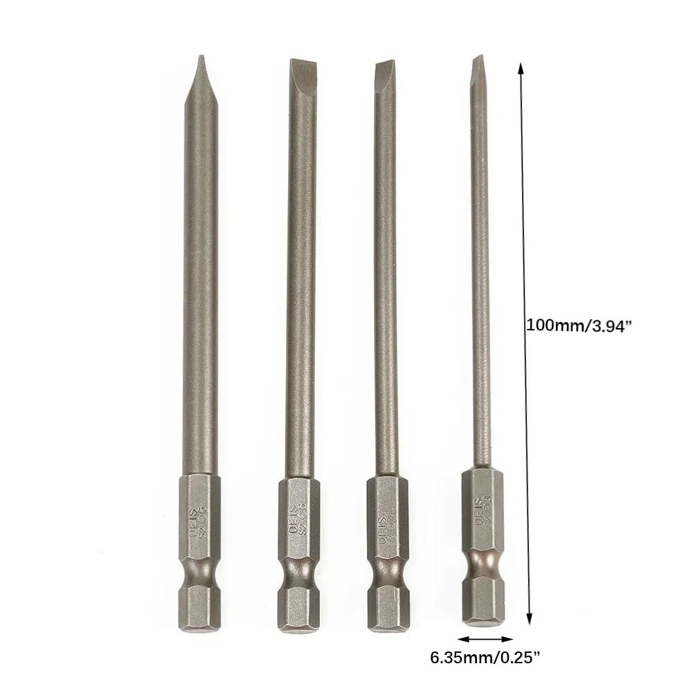 

Hot New Nice Portable Pratical Durable High Quality Screwdrivers Bits Slotted Workshop Equipment 100mm 3mm-6mm