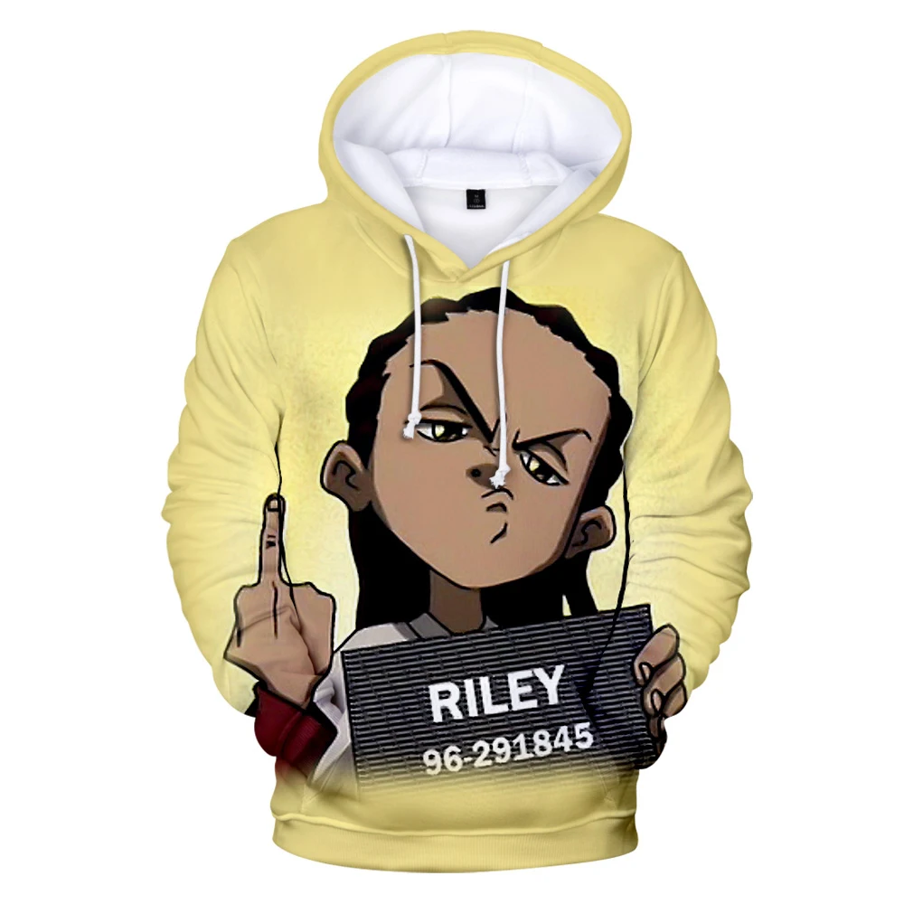 

The Boondocks-Sudadera con capucha 3D para hombre y mujer, ropa de calle informal Harajuku, de gran tamaño, de manga larga