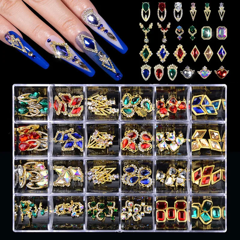 Luxury Shine Diamond Nail Art Rhinestones 3D Planet Nail Charms Gem DIY Jewelry Nail Decoration Alloy Accessories Nail Supplies enlarge