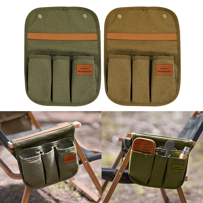 

Outdoor Play Camping Fishing Kermit Chair Armrest Hanging Bag Side Multifunctional Storage Bag Portable Storage Bag Hiking