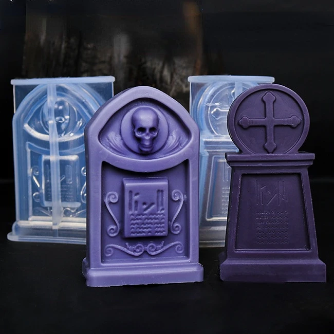 

Halloween Toomstone Candle Molds DIY High Qualitity Silicone Hand-making Candles Scented Creative Home Decor DIY Candles
