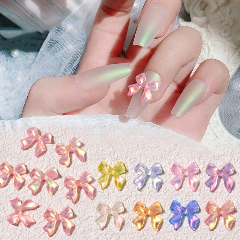 

10 шт. Аврора блеск 3D бабочки ногтей ювелирные изделия Стразы для дизайна ногтей украшения DIY ResinButterflys наклейки для ногтей для маникюра