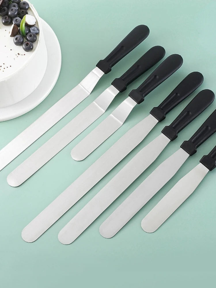

10/12-Inch Cake Making Tools Stainless Steel Butter Knife Butter Scraper Spreading Knife Stirring