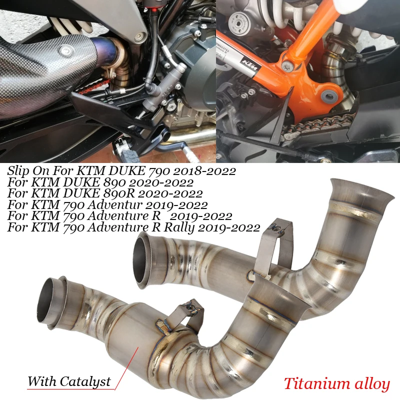 

Слипоны для KTM DUKE 790 Duke 890 / 890R 18-22 KTM 790 Adventur R Ktm790 R Rally 19-22 мотоциклетная выхлопная модификация Соединительная труба