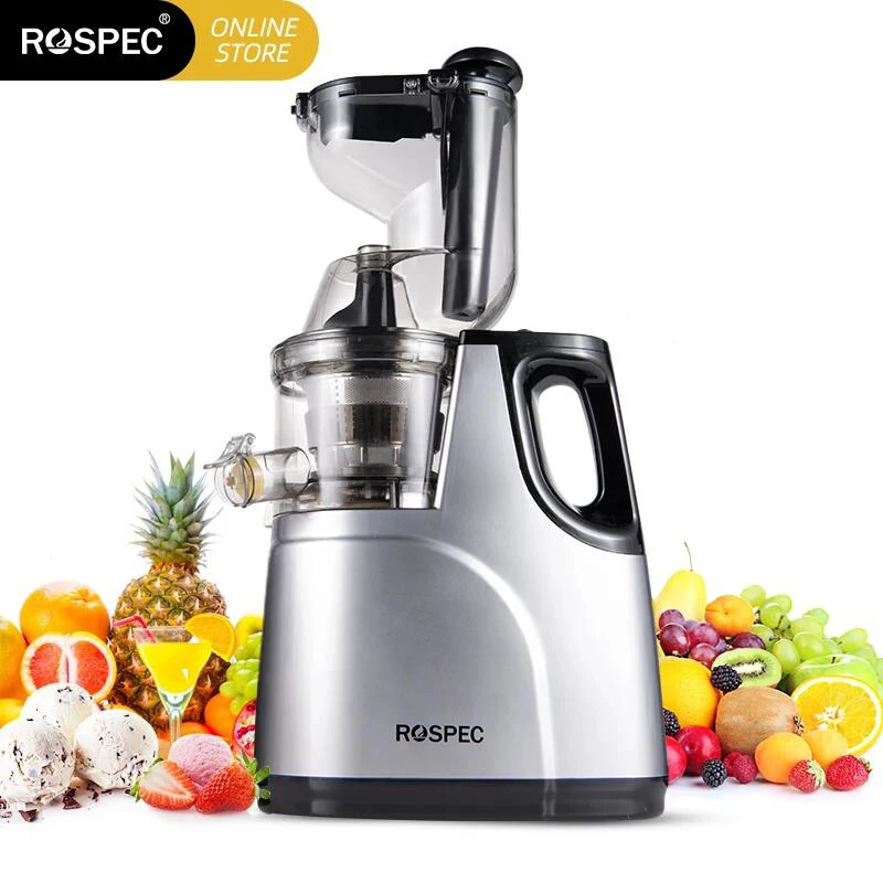 

ROSPEC Slow Juicer 7LV Spiral Cold Press Juicer Filter-free Easy-to-clean Electric Fresh Fruit Press, Two Colors Available