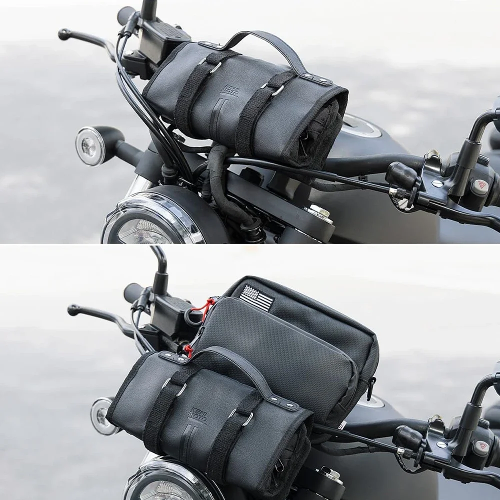 Сумки для инструментов мотоциклов кожаная передняя вилка мотоцикла сумка на