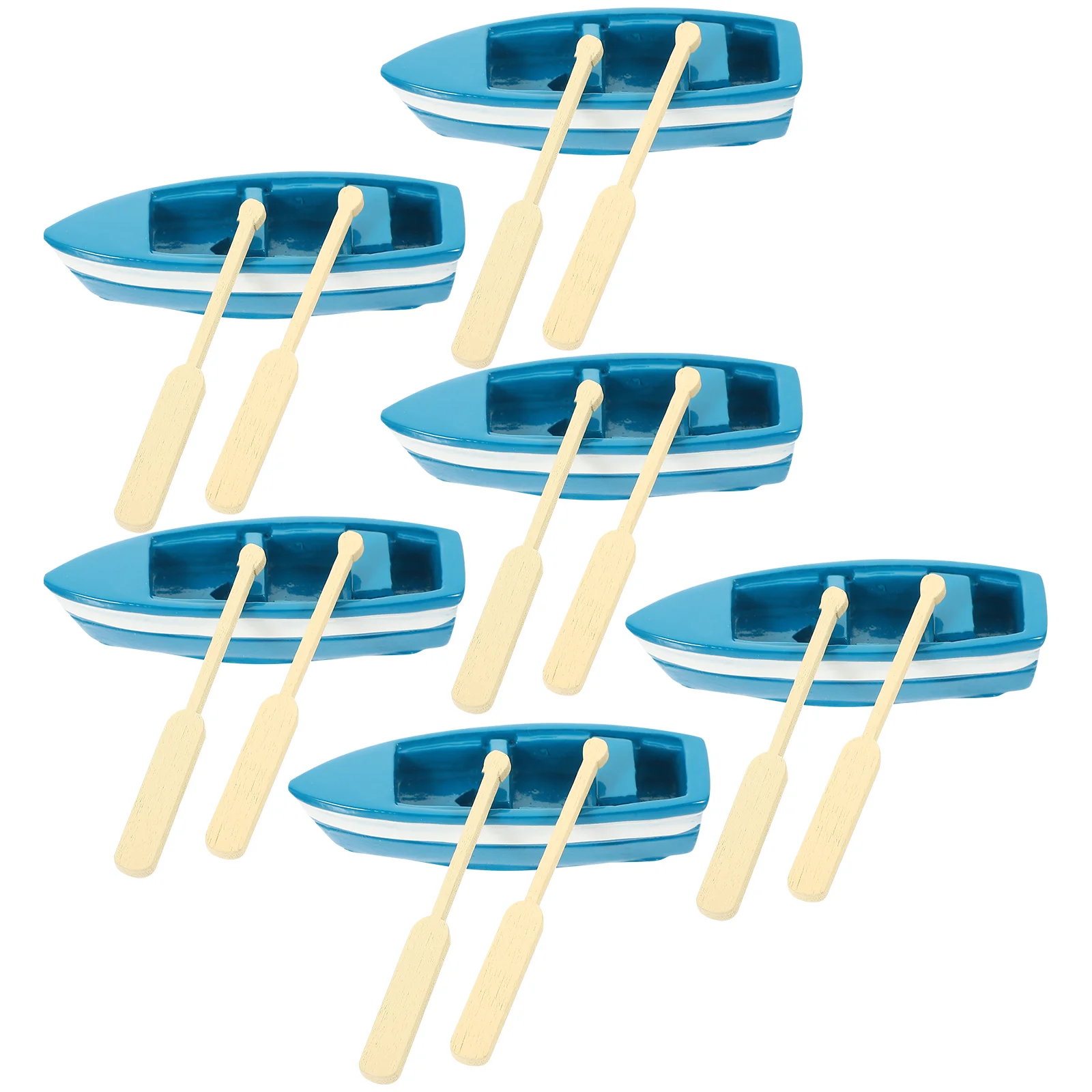

6 Sets Micro Landscape Boat Resin Craft Model Bonsai Decor Mini Toy Decorative Adornment Ocean Toys Ornament Simulation