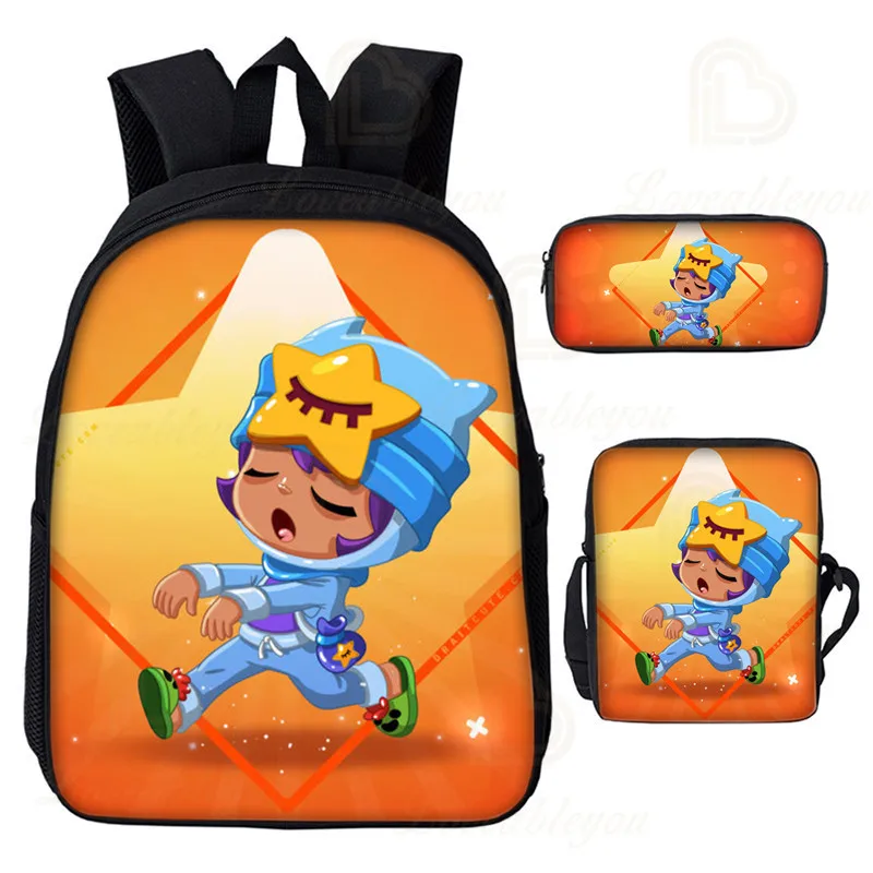Shooter Tick and Star Cartoon Student NITA Game 6 To 19 Years Kids Leon Backpack 3D Boys Girls Pencil Children Bag |