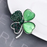 four leaf clover brooch korean version anti lighting cute simple corsage sweater jacket suit accessories pin fixed clothes