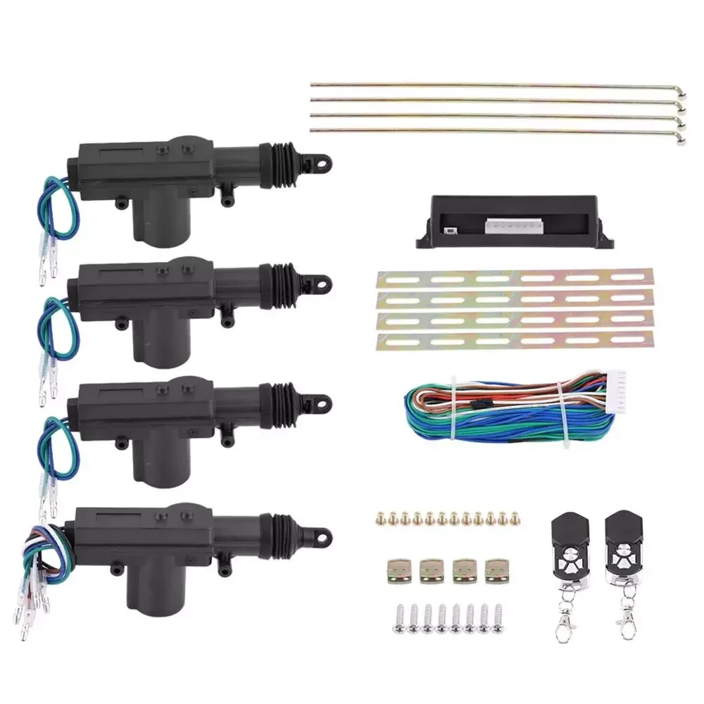 12V 4 Door Car Power Door Lock Unlock Remote Kit 2 Keyless Entry Auto Central Locking System Keyless Entry Accessories