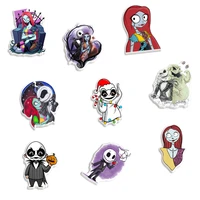 10pcslots disney the nightmare before christmas flat resin flatback resin cabochons diy embellishment accessories