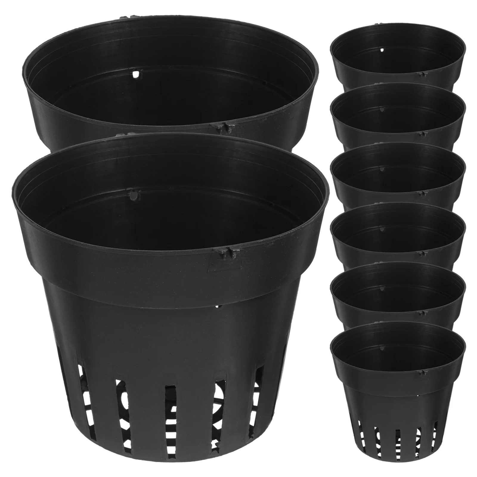 

8 Pcs Balcony Flowerpots Hanging Wall Planters Holders Set Indoor Plastic Plants