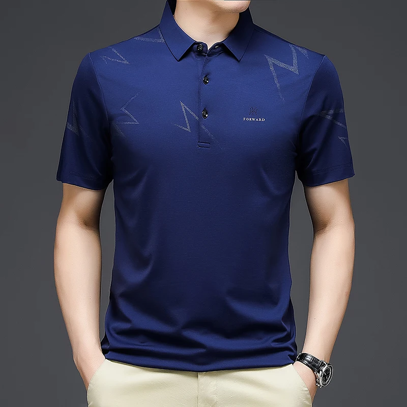 

Рубашка-поло мужская с коротким рукавом, на молнии