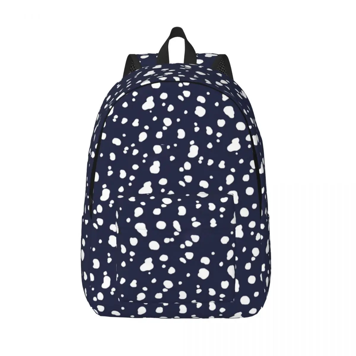 

Dalmatian Print Backpack Navy Blue and White University Backpacks Men Fashion School Bags Design Breathable Rucksack