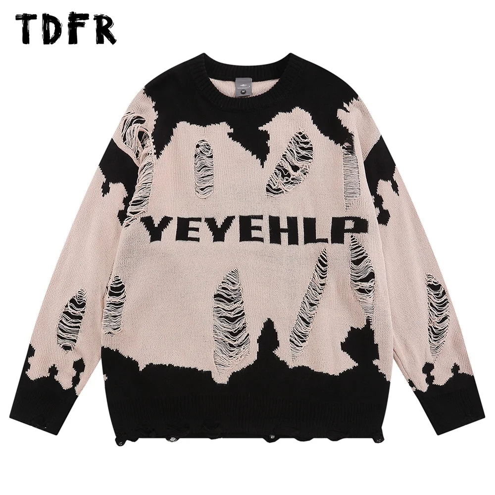 

Мужской трикотажный свитер с круглым вырезом, с длинным рукавом