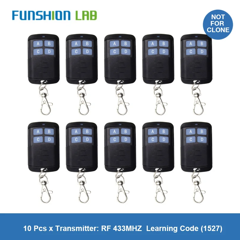

Пульт ДУ FUNSHION EV1527, 433 МГц, 4 канала