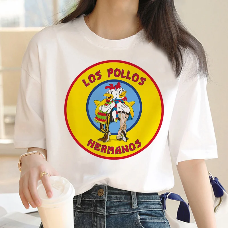 

Летняя мужская футболка los pollos hermanos, белая смешная футболка y2k с мангой, Винтажная Футболка