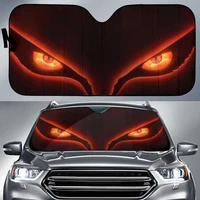 3d red eyes print car accessories fold up sunshade for windshields uv and heat car sun shade windshield car sunshade