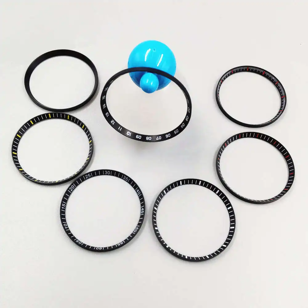 

30.5mm 60 Minutes Scale Number 24Hour Watch Chapter Ring For NH35 NH36 4R 6R SKX007 SKX009 Replacement Parts