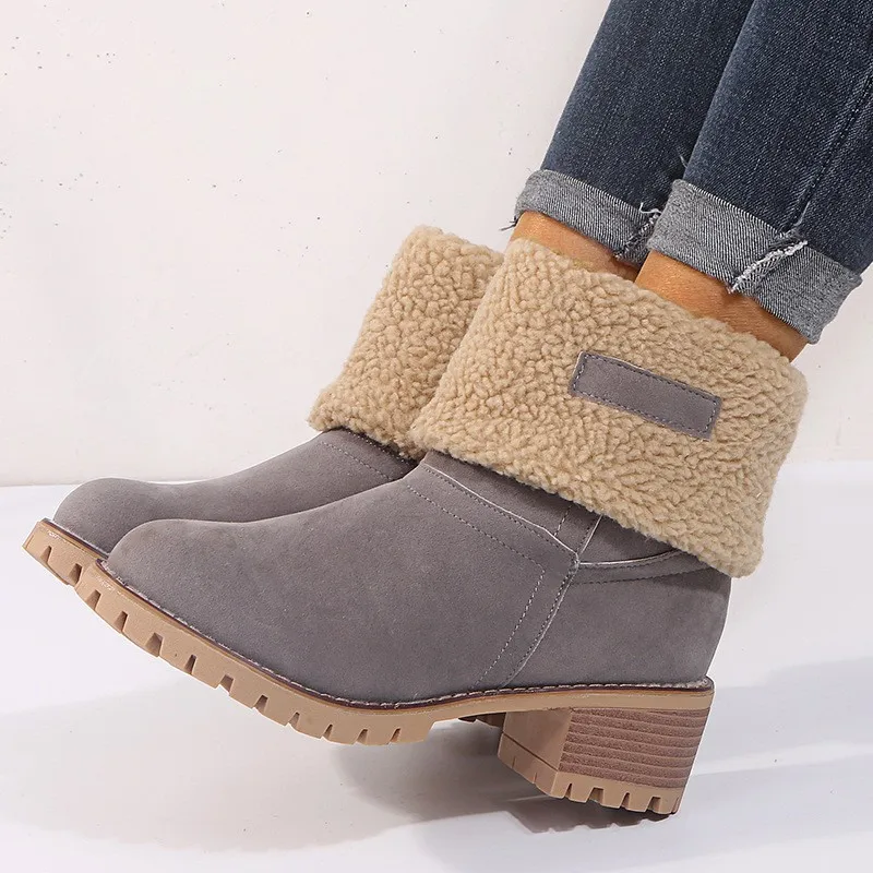 Женские Зимние Теплые Ботинки На Меховой Подкладке
