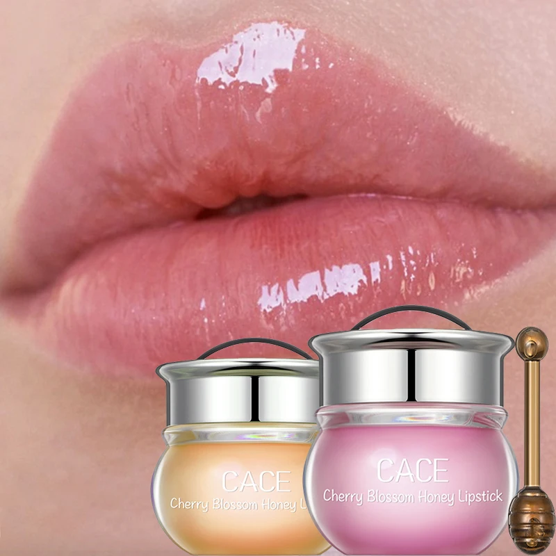 

Cherry Blossom Honey Moisturizing Anti-wrinkle Lip Blam Mask Natural Unisex Lip Oil Nourishing Fade Lip Lines Lipstick Lip Care