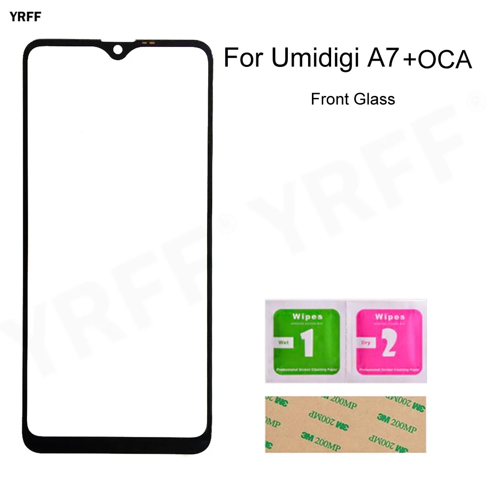 for umidigi a7 proa9 pro touch screen glass panel with oca mobile phone repair parts free shipping free global shipping