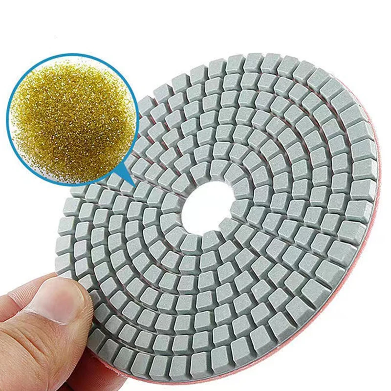 11Pcs 4 Inch 100mm Diamond Wet Polishing Pads Set 50-3000 Grit For Granite Stone Concrete Marble Grinding Disc Abrasive Wheel