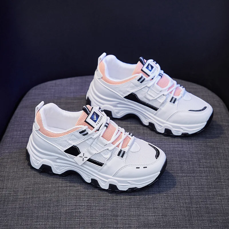 

Women's Shoes 2022 New Breathable White Platform Sneakers Women Trainers Slip on Vulcanized Shoes Women Trainers Casual Flats