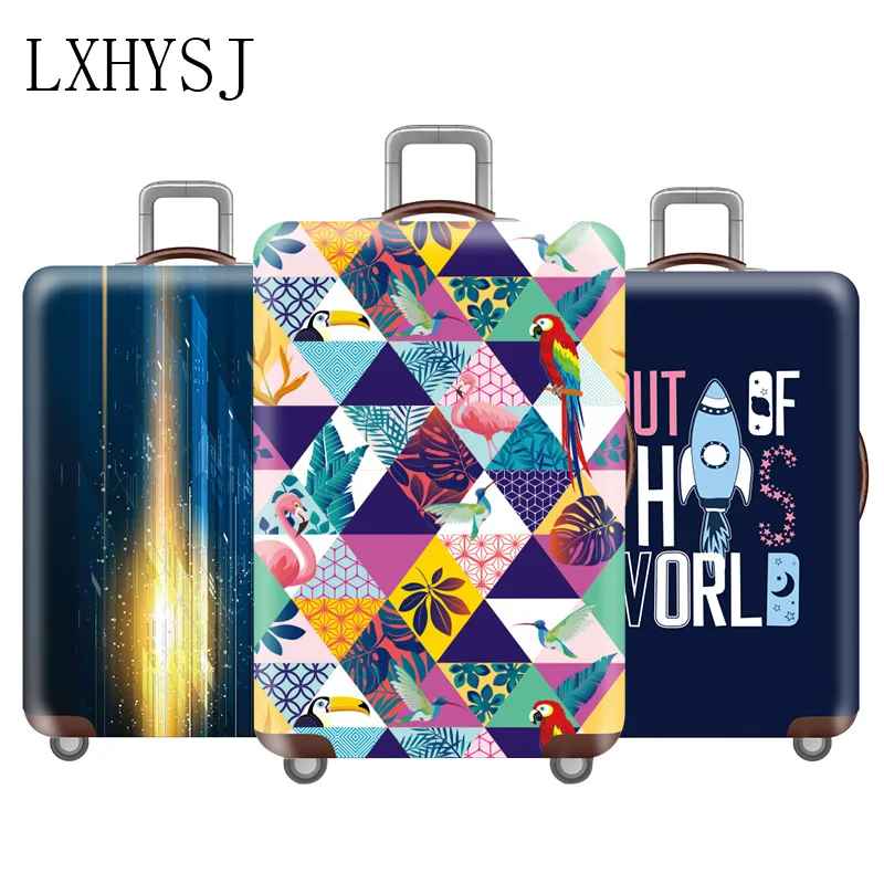 Elasticity Travel Luggage Cover Flower Pattern Luggage Protective Covers Thicken Suitcase Cover 18-32 inch Travel Accessories