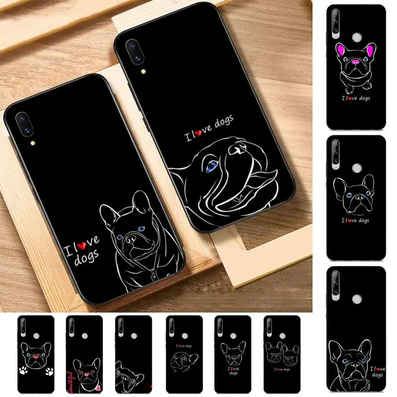 

French Bulldog Phone Case for Huawei Y 6 9 7 5 8s prime 2019 2018 enjoy 7 plus