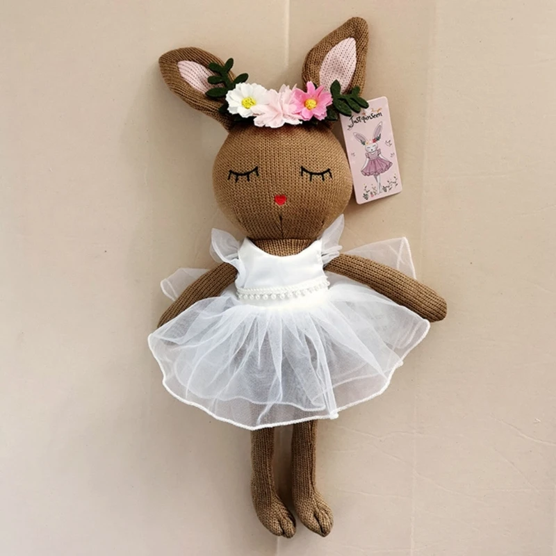 

14 ''вязаный мультяшный кролик сон малыш подарок Удобная игрушка фигурка