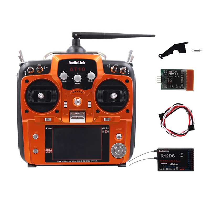 

High quality Remote Controller RadioLink AT10 II 2.4G 12CH RC Transmitter With R12DS Receiver