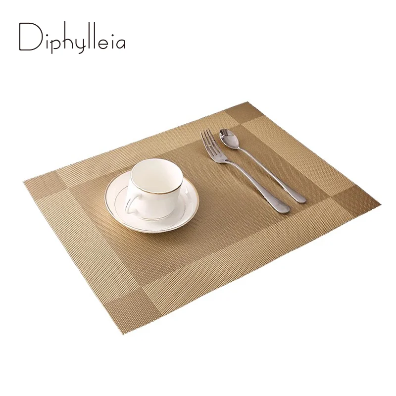 

Diphylleia роскошные золотые коврики с геометрическим рисунком моющиеся термостойкие Нескользящие настольные коврики из ПВХ рождественские украшения для обеденного стола
