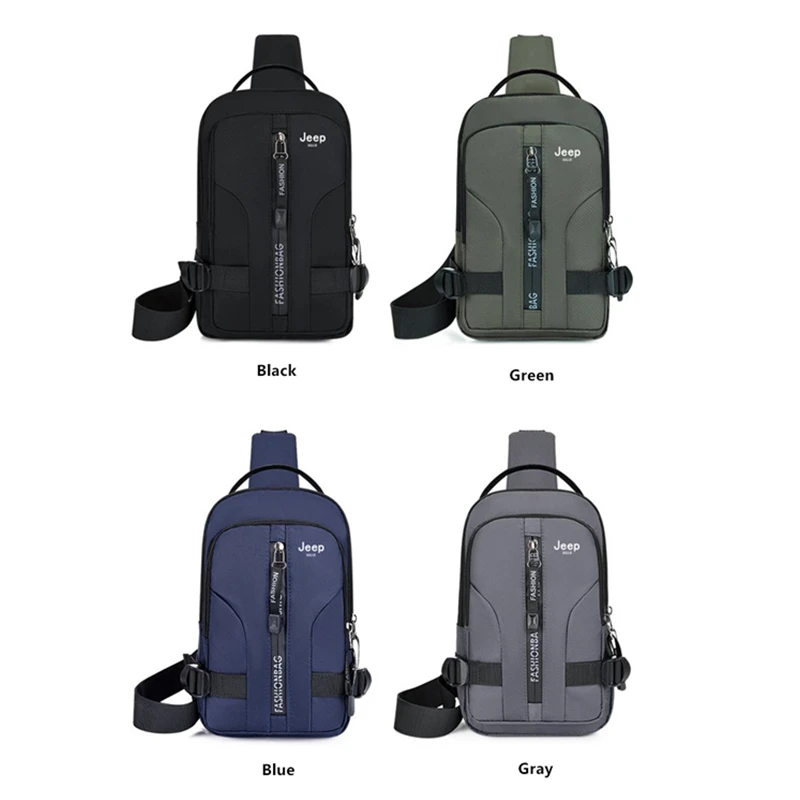 JEEP BULUO Oxford Men Chest Bags Fashion Sling Bag Crossbody Messenger Daily Pack Waterproof Short Trip Unisex Casual Hot parcel
