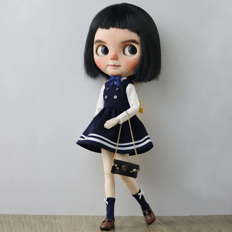 Платье для куклы Блайт комплект униформы Ob24 Ob22 одежда Azone школьный зимнее меховое