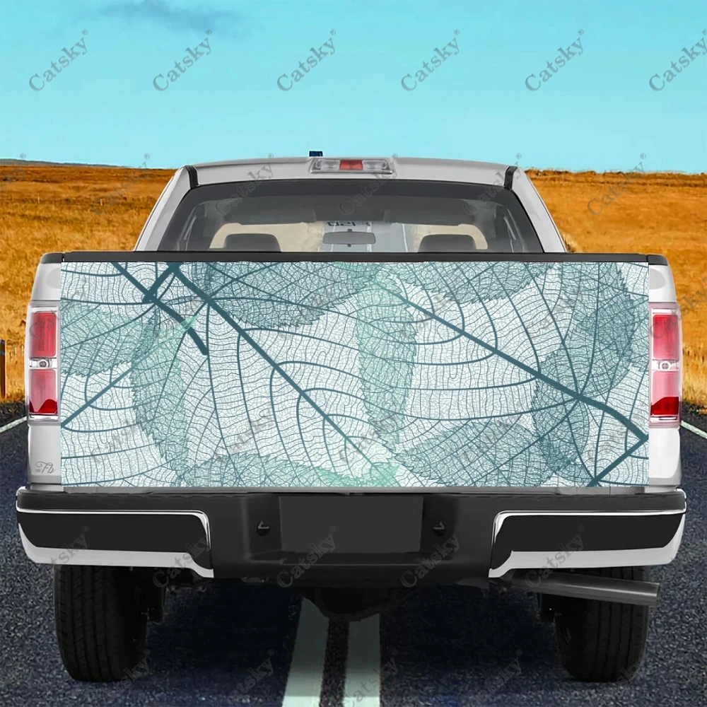 

Leaves Veins Skeletal Leaves Truck Tailgate Wrap Professional Grade Material Universal Fit for Full Size Trucks Weatherproof