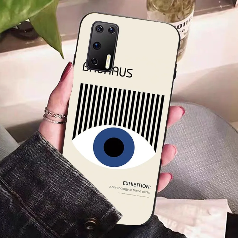 Чехол для телефона с геометрическим рисунком Bauhaus Art Huawei P 8 9 10 20 30 40 50 Pro Lite Psmart Honor
