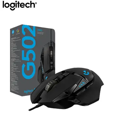 100% оригинальная Logitech G502 HERO RGB профессиональная игровая мышь 25600 точек/дюйм программируемая мышь с регулируемым светом синхронизирующая мыш...