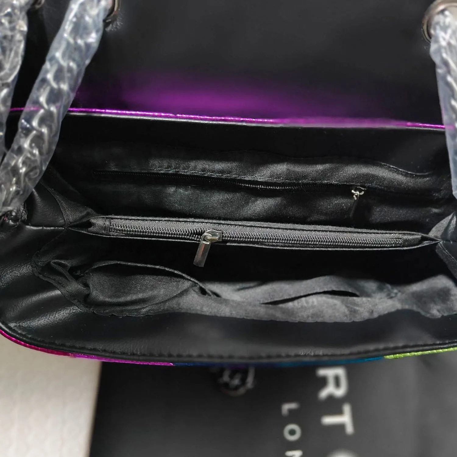 Kurt G London Multi-Coloured Patchwork Crossbody Bags For Women UK Brand Designer Fashion Trend Handbag PU Shoulder Bag