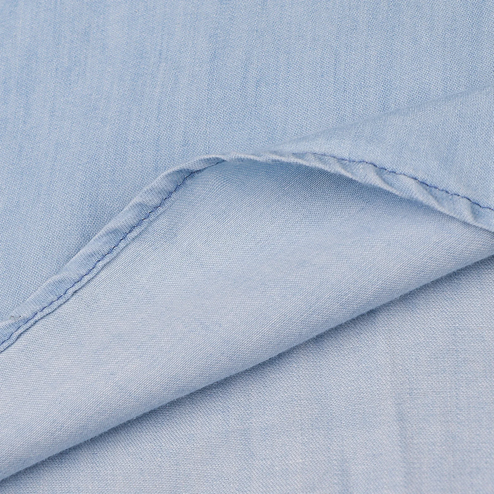 Женское летнее джинсовое платье однотонное повседневное свободное с круглым