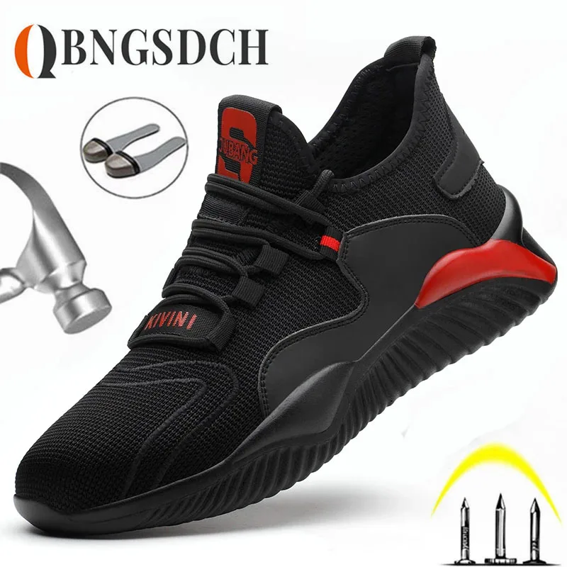 

Lightweight Indestructible Men's Anti-smash Protection Work Shoes Platform Boots Anti-puncture Safety Shoes Breathable Men Women