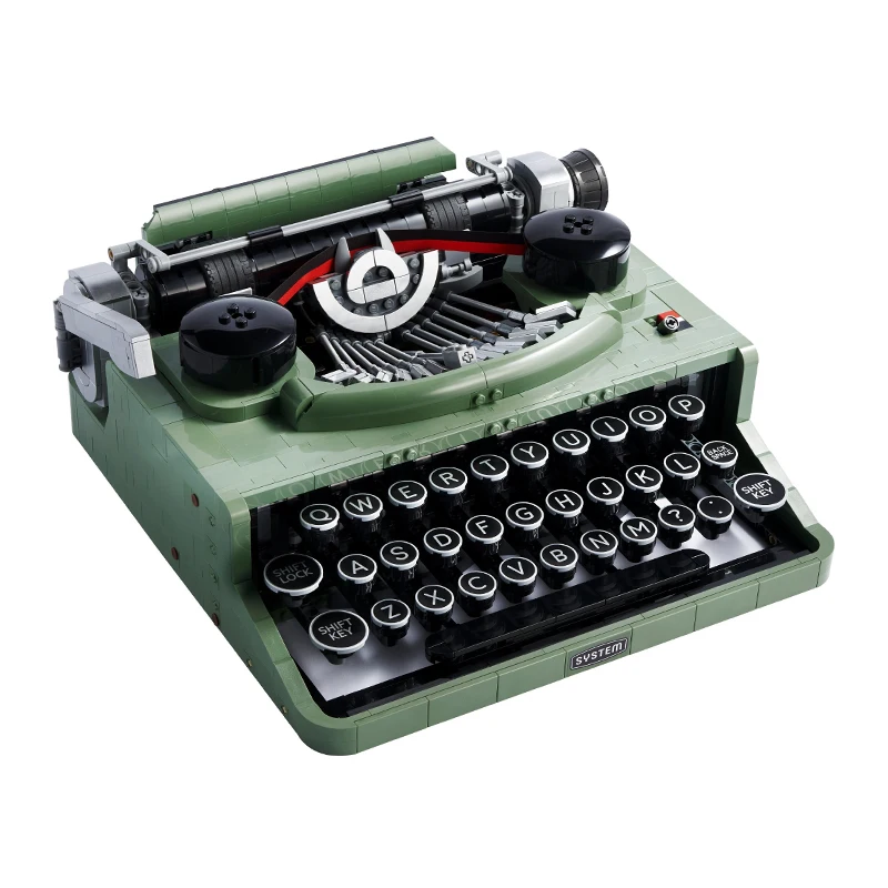 

IN Stock Vintage Typeiwriter Keyboard Building Block Model Brick Book Compatible 21327 DIY Kid Educational Toys Birthday Gifts