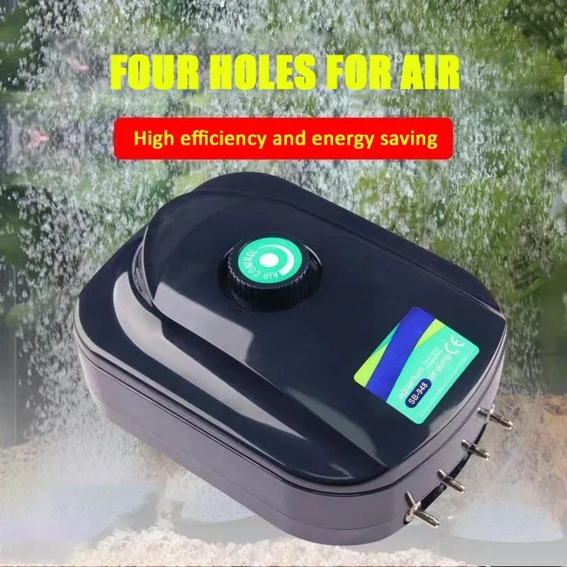 Бесшумный насос для оксигенации аквариума воздушный регулируемый объем воздуха