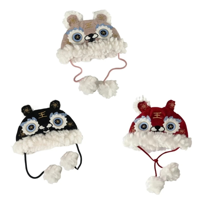 

2023 НОВАЯ детская шапка в традиционном китайском стиле, шапка TigerHead, теплая шапка с капюшоном