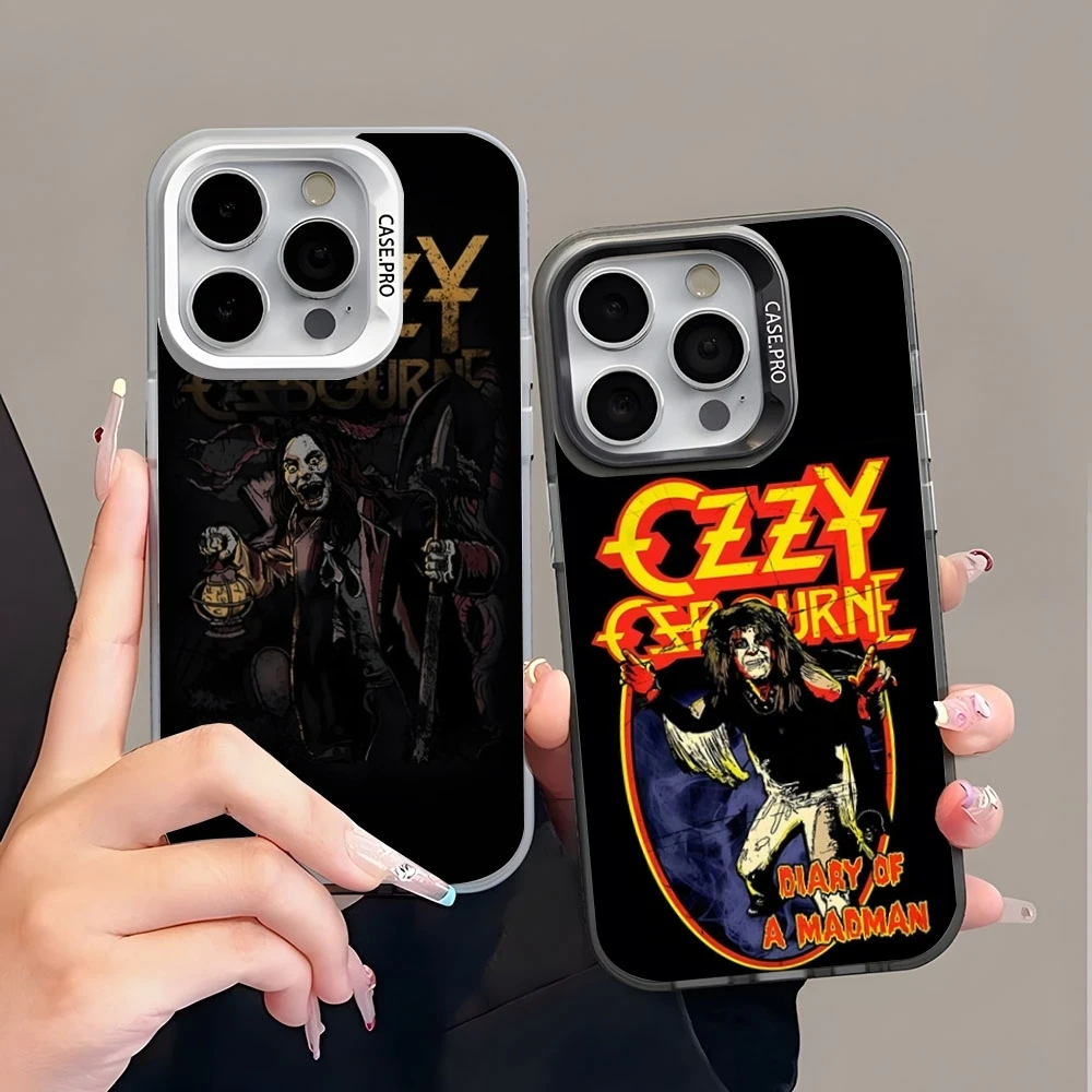 Чехол для телефона Rock Band O-ozzy Osbourne цветной серебристый модный чехол IPhone 16 15 14 13 12 Pro