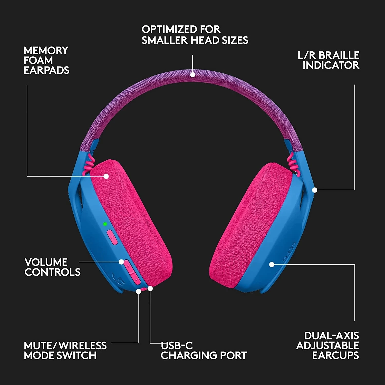 Беспроводная игровая гарнитура Logitech G435 LIGHTSPEED геймерские Bluetooth наушники с