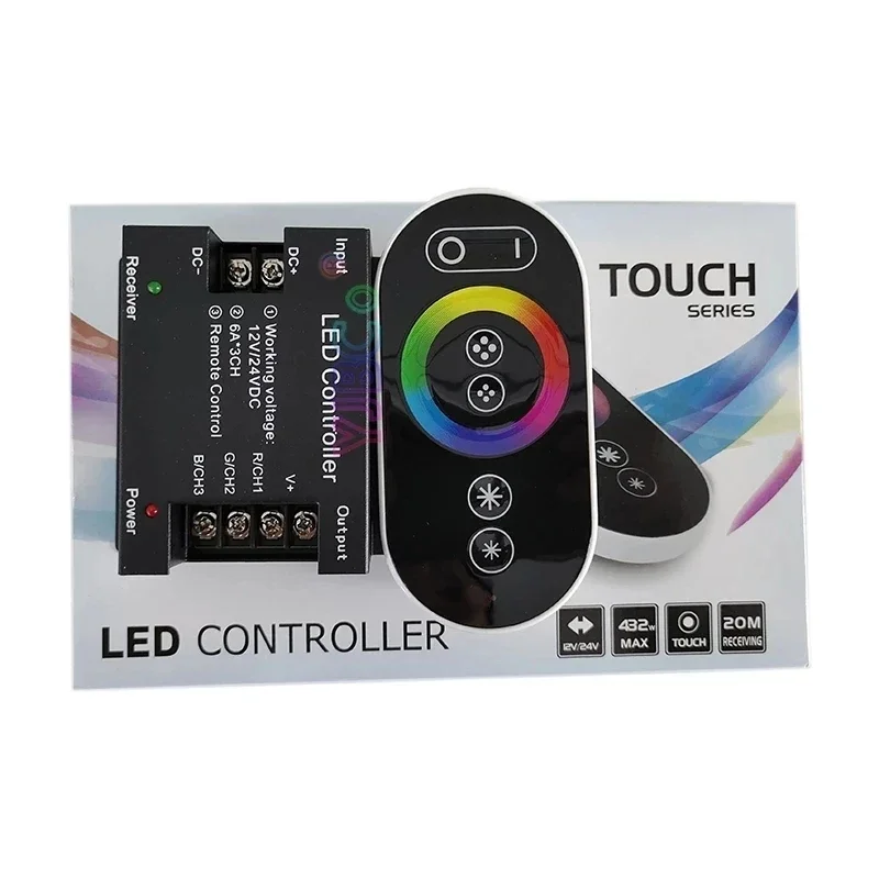 DC12V/24V одноцветный/CCT/RGB контроллер светодиодной ленты RFTouch дистанционный диммер