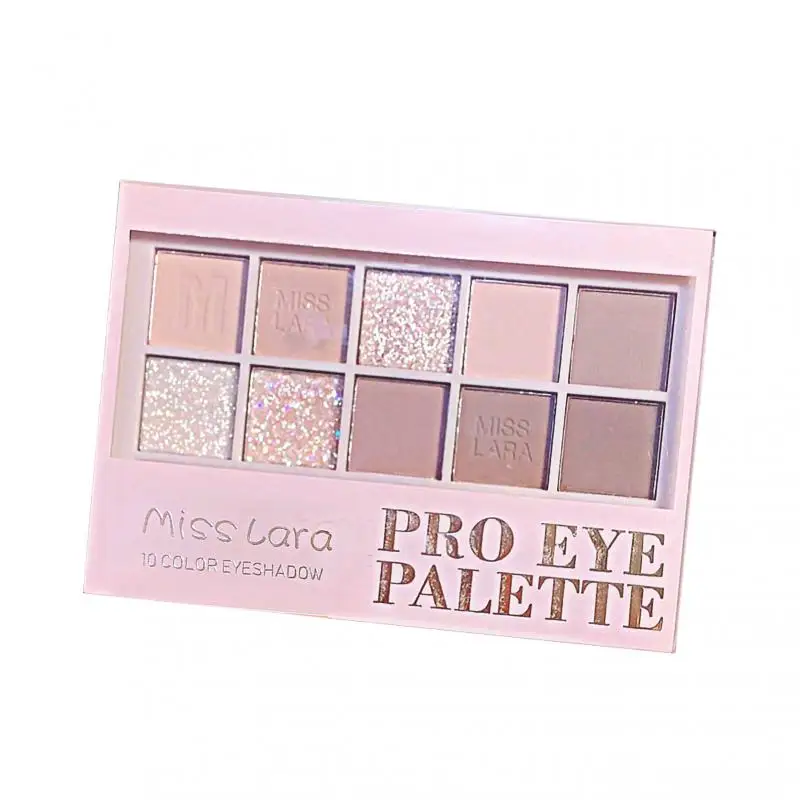 

10 Colors Eyeshadow Palette Pearlescent Matte Polarized Glitter Eye Shadow Acrylic Eye Shadow Palette Makeup Lasting Cosmetics